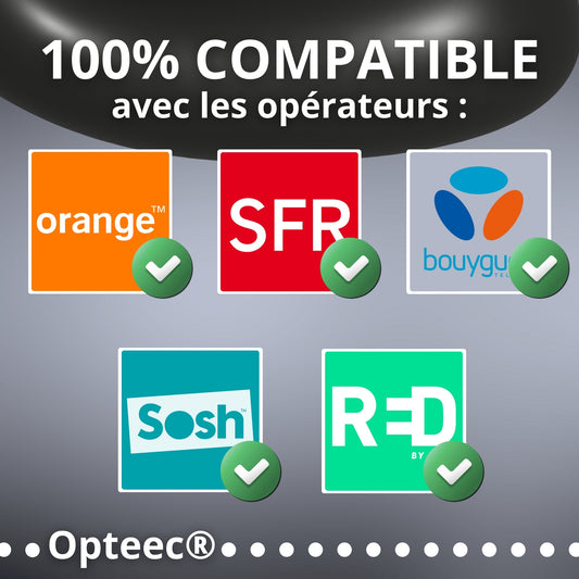 Opteec® - Câble Fibre Optique Blindé - ORANGE / SFR / BOUYGUES / SOSH / RED by SFR - Rallonge/Jarretière - SC/APC à SC/APC Renforcé - Simplex Monomode - Garantie 10 Ans